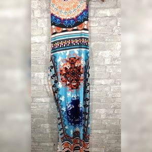 Dresses - Light Blue Floral Maxi Dress Dresses - Light Blue Floral Maxi Dress